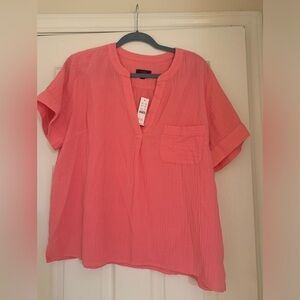 Jcrew NWT gauze cotton popover top, size XL